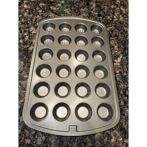 24-Cup Muffin Pan/Small Cupcake Pan by Smart Living 17 x 10.5" Non-stick